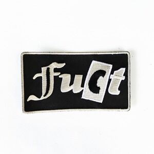 FUCT Streetwear Iron On Patch Vintage 1990's Woven Embroidery Skateboarding